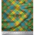 thumbnail image 1 of Soimoi Rayon Fabric Window Pane Check Print Fabric by The Yard 56 Inch Wide, 1 of 3