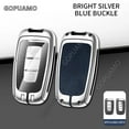 thumbnail image 6 of Zinc alloy+leather Car Key Shell Cover Keychain For Hyundai D 3/4 buttons key case Genesis Coupe Sonata Ix35 Smart Key Case, 6 of 15