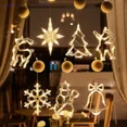 thumbnail image 4 of Luces navideñas LED Copos de nieve Decoración navideña Lámpara colgante de Papá Noel Adornos para ventanas Decoración del hogar Decoración navideña, 4 of 5