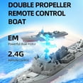 thumbnail image 3 of Remote Control Warship RC Military Battleship, 2.4GHz Remote Control Boat for Swimming Pool, RC Type 055 destroyer Model with Low Battery Reminder for Kids and Adults, 3 of 10