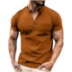 thumbnail image 1 of Camisas de Manga Larga para Hombres Color Sólido Turndown Collar Blusa, Moda Casual Oficina Desgaste Poliéster, 1 of 5