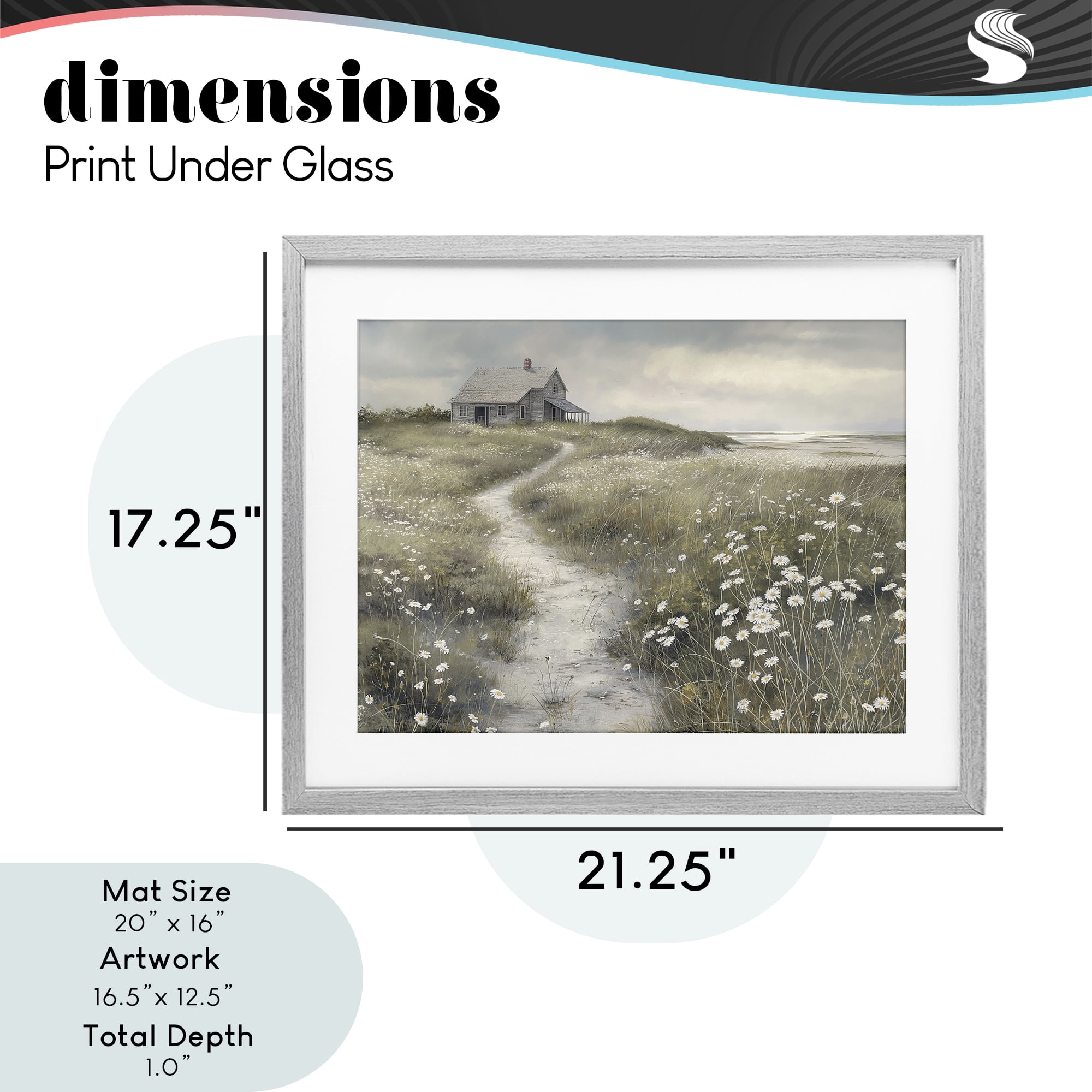 Stupell Industries Pathway To Coastal Cottage Gray Framed Print Under Glass, design by Imagine It Images