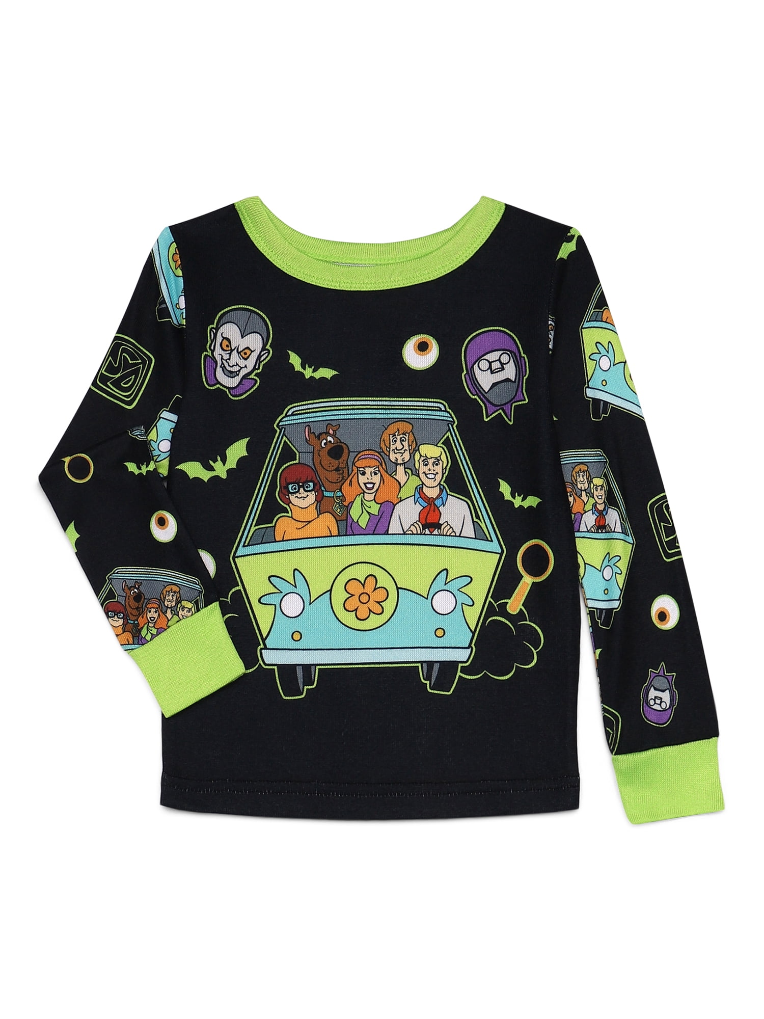 Scooby-Doo Toddlers' Halloween Glow In The Dark Pajama Top and Pants Set, 2-Piece, Sizes 12M-5T