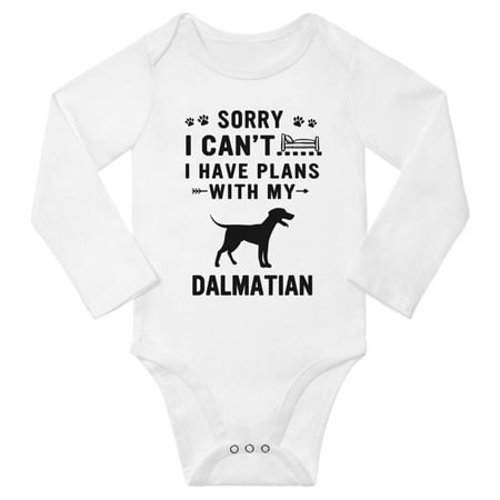 

Sorry I Can t I Have Plans With My Dalmatian Baby Long Sleeve Jumpsuits (White 12-18 Months)