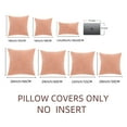 thumbnail image 6 of Fancy Homi 2 packs Coral Decorative Throw Pillow Covers 18x18 inch for Living Room Couch Bed, Rustic Farmhouse Boho Home Decor, Soft Corss Corduroy Patchwork Textured Peach Cushion Case 45x45 cm, 6 of 7