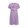 thumbnail image 5 of HomeGardon Women's Sleepwear Nightgowns for Women,Fashion Print Medium Length Dress Oversized Short Nightgown Fashion Chest Print Short Sleeve Nightdress,S-XXL, 5 of 5