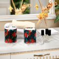 thumbnail image 4 of Yayeee 4 Pack Qtip Holder Bathroom Cotton Swab Canister with Lid Clear Dispenser Set, Christmas Berries, 4 of 6