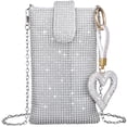 thumbnail image 1 of BRIGHTFUFU Bolsa de teléfono para mujeres bolsas de cuerpo cruzado Celular bolso de hombro bolso de cuerpo cruzado bolso celular con cadena de llave de corazón, 1 of 1