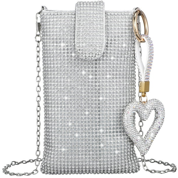 ColoMX Bolso bandolera para teléfono, bolso bandolera para teléfono móvil, bolso bandolera para teléfono móvil, bolso bandolera para mujer con llavero