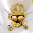 thumbnail image 4 of Balsa Circle 12 Gold 4" Mini Heart Carriage Favor Holders, 4 of 8
