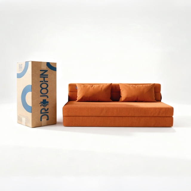 Sofá Cama Plegable Nube DR JOOHN Matrimonial Naranja