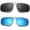 Blacksilver+Blue, variant on 2 pack Polarized Unisex Clip on Flip up Sunglasses over Prescription and Reading Glasses Frames UV390