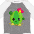 thumbnail image 4 of Inktastic Little Cactus, Cactus With Flowers, Smiling Cactus Girls Long Sleeve Baby Bodysuit, 4 of 5