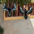 thumbnail image 6 of 2D Acrylic Gothic Moon Hanging Decor Mystical Crow With Moon & Beads Indoor Outdoor Window Wall Art For Gothic & Bird Enthusiasts, Art Garden Decor Unique Gift for Mom Grandma Women, 6 of 8