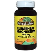 Nature's Blend Elemental Magnesium 300 mg 100 Caps