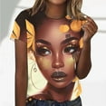 thumbnail image 2 of TSADFHJI T-Shirts Graphiques pour Femmes Mode Décontractée Ample Imprimé Col Rond Manches Courtes T-Shirt Haut L Argent, 2 of 5
