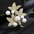 thumbnail image 5 of MKKAS Luxury Pearl Brooch Pin, Large Simulated Pearl Breastpin for Women, Elegant Suit Accessory for Overcoat Evening Dress Wedding Party Jewelry, White, 5 of 9