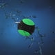 thumbnail image 1 of Pelota que rebota en el agua, piscina al aire libre, playa, juego deportivo que rebota, juguete para familiares y amigos, negro y verde, 1 of 9