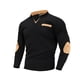thumbnail image 4 of pstuiky Camisas de invierno de manga larga para hombre, Blusa/camiseta informal y moderna de color liso con cuello en V, manga larga y bolsillos abotonados para hombre salir tops l, 4 of 4