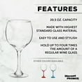 thumbnail image 2 of Premiere Wedding Wine Glasses 20.5 oz. Set of 12, Bulk Pack - Restaurant Glassware, Perfect for Red Wine or White Wine - Clear, 2 of 5