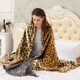 thumbnail image 6 of Leopard Print Throw Blankets, Soft Fleece Cozy Blankets Couch Bed Decor, Warm Lightweight Flannel Blanket for Adults Women 50x60 Inches, 6 of 6