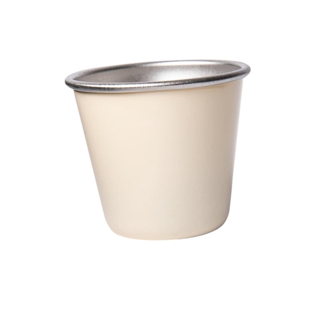 Stainless Steel Cup Stackable Drinkware Metal Drinking Glasses for Beach Bar Small Milky White