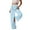 Light Blue4, variant on Diufon Palazzo Pants for Women Summer Solid Color Athletic Pants Fashion Cross Elastic Waist Wide Leg Pants