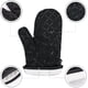 thumbnail image 3 of Guantes para Horno, Guantes para Horno, Resistentes al Calor, Impermeables y Antideslizantes, Soportes para Horno Manipulación de Cocina Barbacoa, Forro de Algodón - 1 Par, Negro Xemadio YQ-0954, 3 of 7