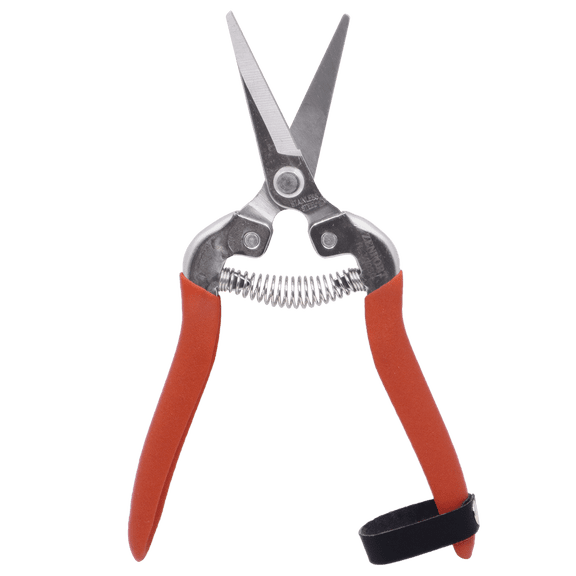 Zenport H300SC Harvest Shear, Long Curved Blade, 2 Inch Stainless Steel Blades, Red