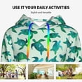 thumbnail image 4 of Salouo Green Sea Turtle Pattern Hoodie Sweatshirts for Women, Autumn Pullover Hoodie Workout Sweat Women's Long Sleeve Preppy Sweatshirts-X-Large, 4 of 7