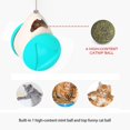 thumbnail image 3 of Cat Feather Ball Tumbler Balance Pet Toys Teaser Chasing Roller With Catnip Kitten Interactive Toy, 3 of 5
