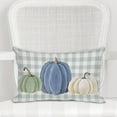 thumbnail image 5 of Fall Pillow Cover 12x20 Inch Three Oil Painting Pumpkins Light Blue Plaids Pillowcase Autumn Decor Throw Pillowcase Lumbar Cushion for Couch Sofa Bedroom Home, 5 of 6