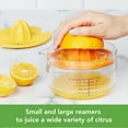 thumbnail image 6 of Tovolo All-in-1 Citrus Juicer and Zester Set, White & Yellow – Manual Juicer with Measuring Cup, Dual Reamers, BPA-Free, Dishwasher Safe, Compact Storage, 6 of 8