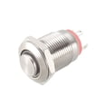 thumbnail image 4 of Interruptor de botón metálico momentáneo Uxcell cabeza alta 12mm diámetro de montaje 1NO luz LED roja 3-6V, 4 of 5