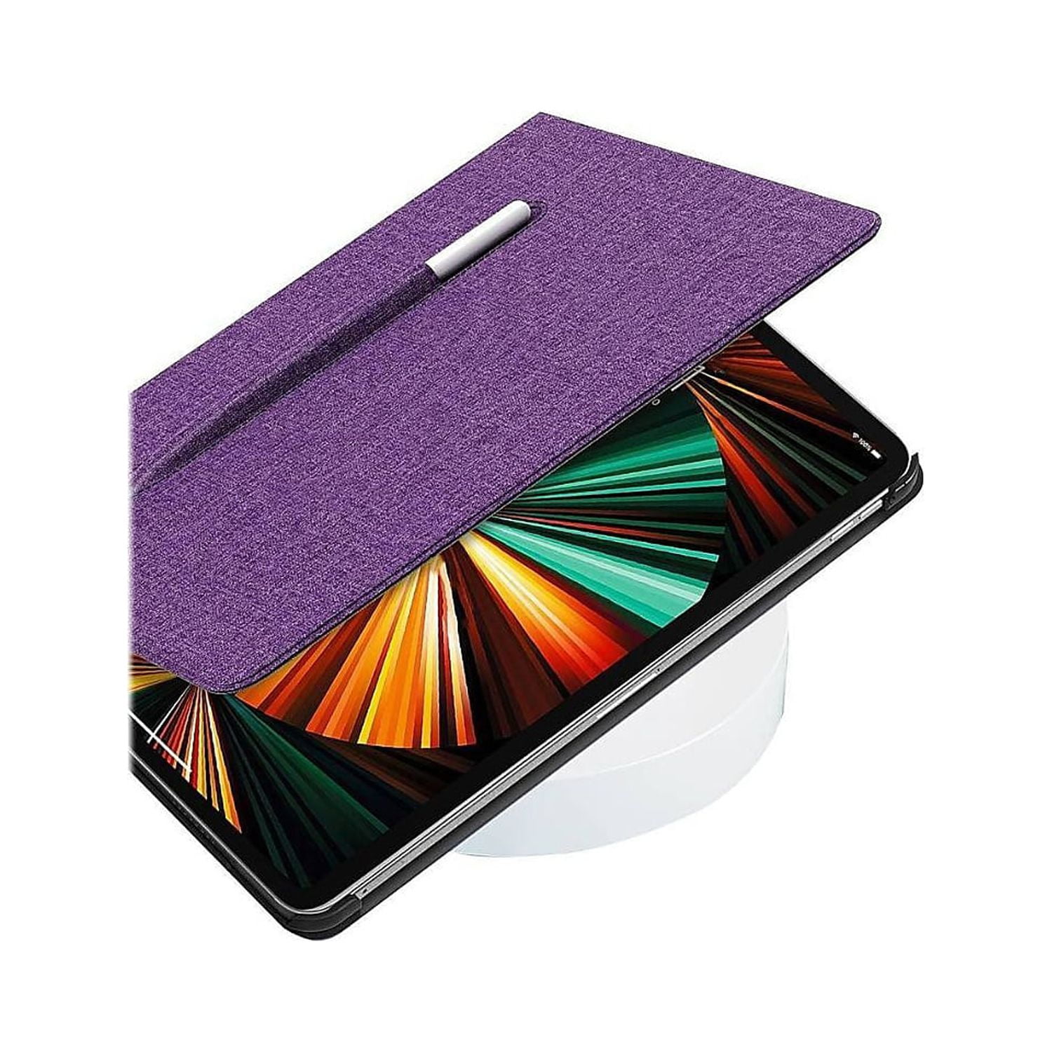 SaharaCase Marble Series Folio Case for Apple iPad Pro 12.9 (4th 5th and 6th Gen 2020-2022) Purple