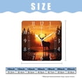 thumbnail image 2 of 10 Inch Wall Clock Battery Operated Silent Clock Decorative for Office, Kitchen, Outdoor, Living Room，Antlers Hugging Sunset Silhouette Elegant Design, 2 of 4