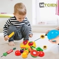 thumbnail image 4 of Tienda de campaña MITCIEN para niños con juego de fogata y frutas de juguete, 4 of 8
