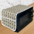 thumbnail image 1 of Skeleton Microwave Oven Cover, Sugar Skulls in Dotted Rhombus Floral Ornate on Grunge Backdrop, Water Resistant Organizer with Pockets for Kitchen, 36" x 12", Beige Dark Taupe Grey, by Ambesonne, 1 of 4
