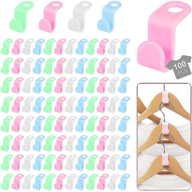Clothes Hanger Hooks 100 Pcs,thicken,used In Closet Hangers Space Saving And Organizer Closets