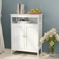 thumbnail image 3 of CLEARANCE! Bathroom standing storage with double shutter doors cabinet-White, 3 of 6