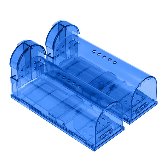 Trampas humanas para ratones No Kill Mouse Catch and Release Reutilizables para interior / exterior Abanopi Azul