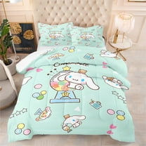 Twin XL Comforter Set | Cartoon Soft Bedding for All Season | 3-Piece Cinnamoroll Quilt Bedding Set
