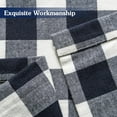 thumbnail image 5 of Buffalo Check Plaid Curtains for Living Room, Bedroom Farmhouse Gingham Style Cotton Texture Rod Pocket Semi Curtain Drapes, Navy, 52 x 63 Inch(2 Panels), 5 of 8