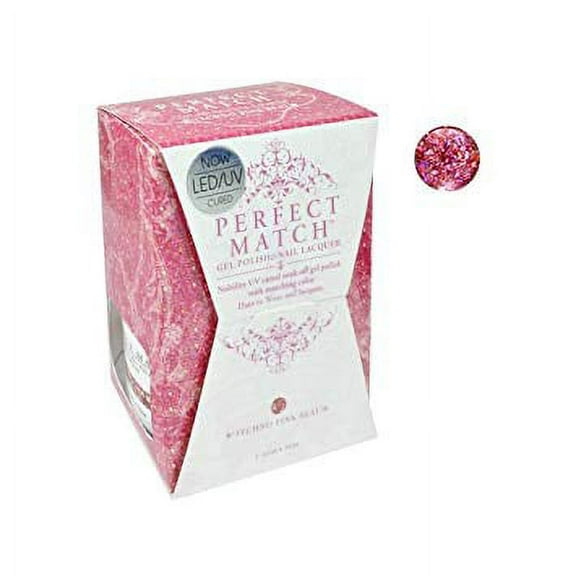 LECHAT Perfect Match Pair of Soak off Gel   Matching Nail Polish - PMS58 Techno Pink Beat