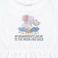 thumbnail image 4 of Inktastic My Grandparents Loves Me to the Moon and Back Elephants Girls Baby Dress, 4 of 5