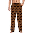 thumbnail image 6 of Adeawade Mens Halloween Pants Festival Pajamas Bat Graphic Pj Bottoms Hallowmas Sleepwear Drawstring Pants With Pocket Wide Leg Slacks Casual Trousers Retro Home Wear Brown L, 6 of 6