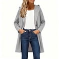 thumbnail image 5 of Hjlmsx Womens Trench Coat with Hood Wool Blend Single Breasted Pea Coats Winter Fashion Casual Mid Long Overcoat Outerwear White XXL, 5 of 9