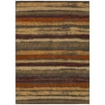 thumbnail image 2 of Addison Rugs Chantille Indoor/Outdoor Transitional Stripes Chocolate Washable Rectangle Rug, 5' x 7'6", 2 of 6