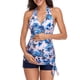 thumbnail image 4 of Traje de baño de flores con estampado de nuevo estilo, hermoso y cómodo, espalda tejida, cuerda, eslinga, Bikini azul, bóxer, traje de baño dividido de dos piezas OAVQHLG3B Store  lin121212, 4 of 4