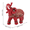 L, variant on Lucky Red Elephant Statue Wealth Figurine with Decorative Ceremonial Clothing Feng Shui Home Decor,S